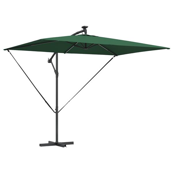 Grote foto vidaxl cantilever banana parasol groen 294 x 200 x 254 cm tuin en terras overige tuin en terras