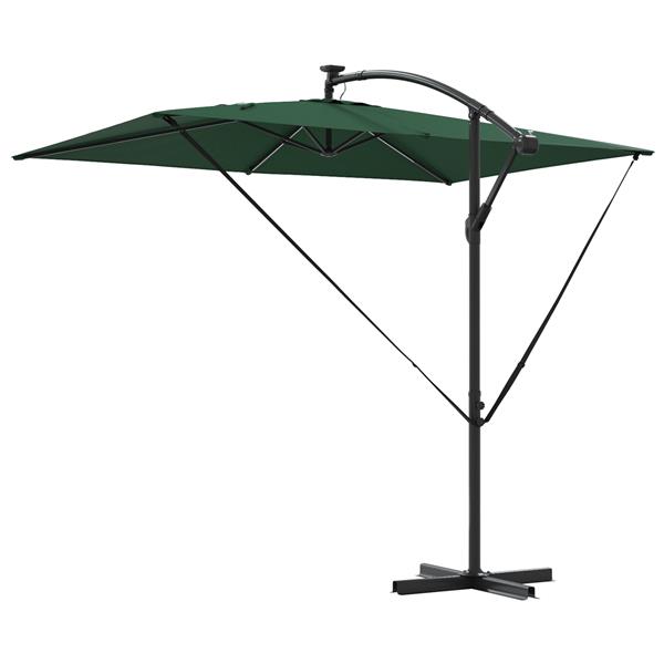 Grote foto vidaxl cantilever banana parasol groen 294 x 200 x 254 cm tuin en terras overige tuin en terras