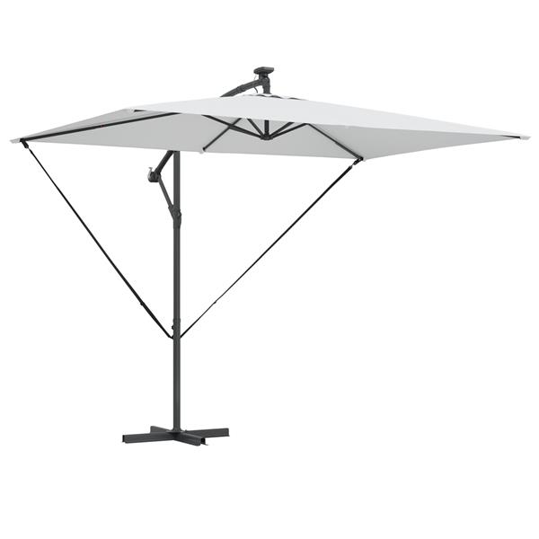 Grote foto vidaxl cantilever banana parasol zand 294 x 200 x 254 cm tuin en terras overige tuin en terras