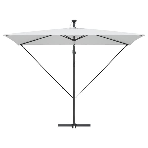 Grote foto vidaxl cantilever banana parasol zand 294 x 200 x 254 cm tuin en terras overige tuin en terras