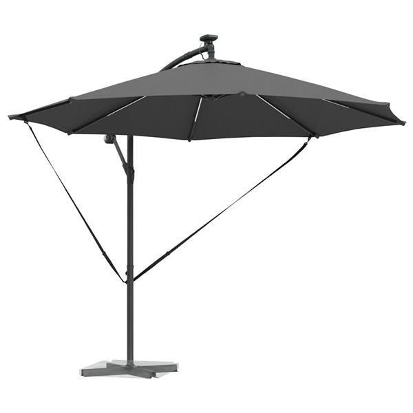 Grote foto vidaxl cantilever banana parasol antraciet 294 x 294 x 248 cm tuin en terras overige tuin en terras