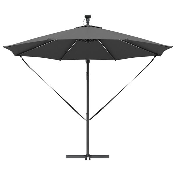 Grote foto vidaxl cantilever banana parasol antraciet 294 x 294 x 248 cm tuin en terras overige tuin en terras