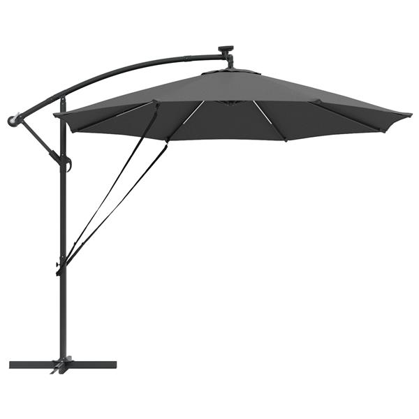 Grote foto vidaxl cantilever banana parasol antraciet 294 x 294 x 248 cm tuin en terras overige tuin en terras