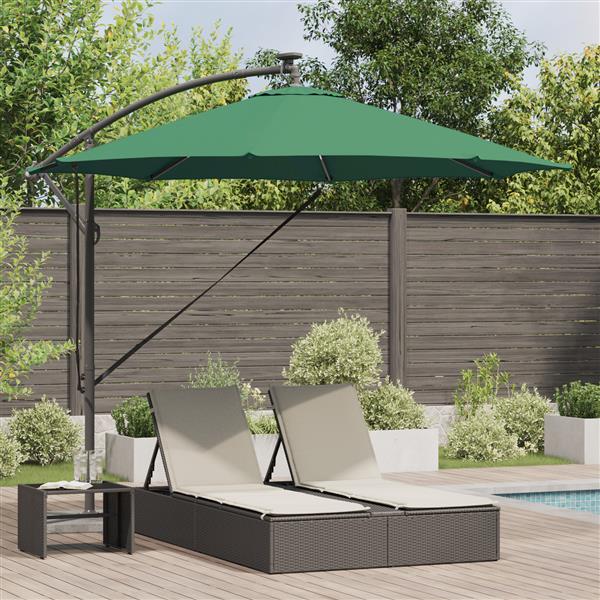 Grote foto vidaxl cantilever banana parasol groen 294 x 294 x 248 cm tuin en terras overige tuin en terras