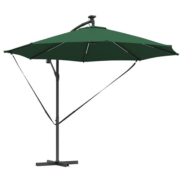 Grote foto vidaxl cantilever banana parasol groen 294 x 294 x 248 cm tuin en terras overige tuin en terras