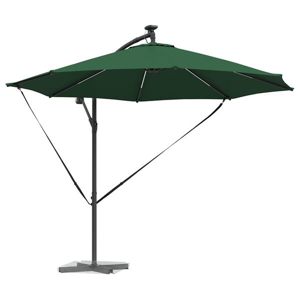 Grote foto vidaxl cantilever banana parasol groen 294 x 294 x 248 cm tuin en terras overige tuin en terras