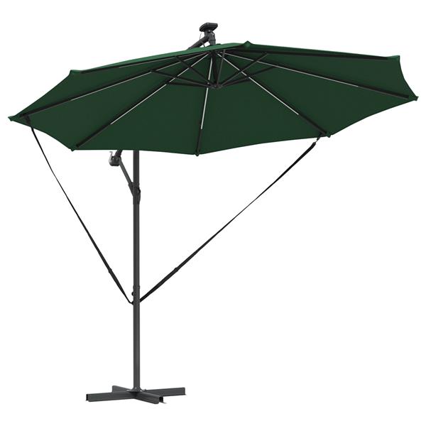 Grote foto vidaxl cantilever banana parasol groen 294 x 294 x 248 cm tuin en terras overige tuin en terras