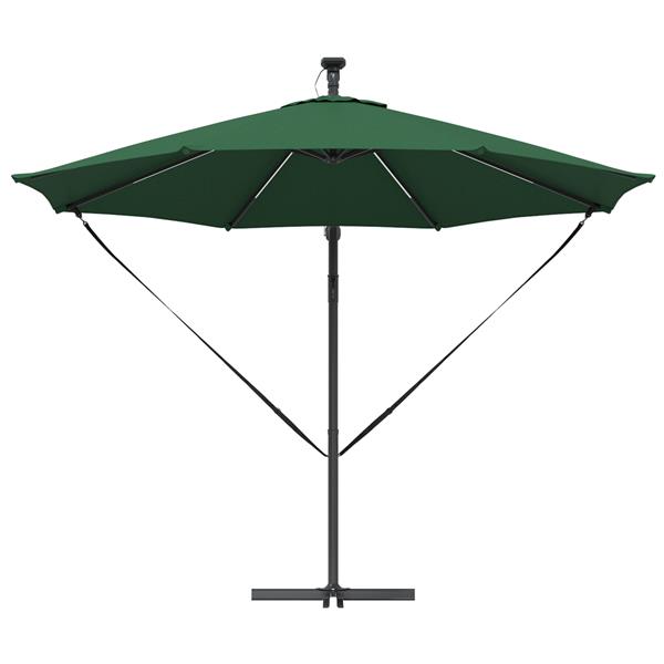 Grote foto vidaxl cantilever banana parasol groen 294 x 294 x 248 cm tuin en terras overige tuin en terras