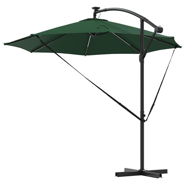 Grote foto vidaxl cantilever banana parasol groen 294 x 294 x 248 cm tuin en terras overige tuin en terras