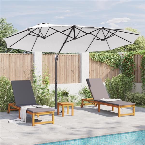 Grote foto vidaxl tuin cantilever parasol zand 372 x 198 x 243 cm tuin en terras overige tuin en terras
