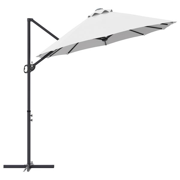 Grote foto vidaxl tuin cantilever parasol zand 372 x 198 x 243 cm tuin en terras overige tuin en terras