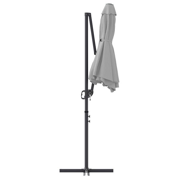 Grote foto vidaxl tuin cantilever parasol zand 372 x 198 x 243 cm tuin en terras overige tuin en terras