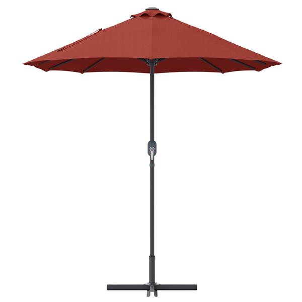 Grote foto vidaxl tuinparasol terracotta 370 x 197 x 239 cm poedergecoat staal tuin en terras overige tuin en terras