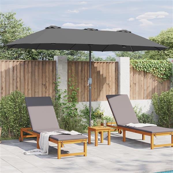 Grote foto vidaxl tuinparasol antraciet 370 x 197 x 239 cm poedergecoat staal tuin en terras overige tuin en terras