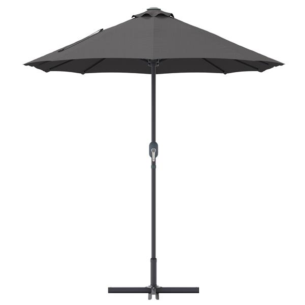 Grote foto vidaxl tuinparasol antraciet 370 x 197 x 239 cm poedergecoat staal tuin en terras overige tuin en terras