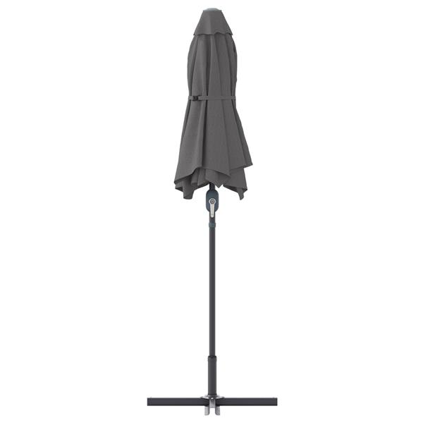 Grote foto vidaxl tuinparasol antraciet 370 x 197 x 239 cm poedergecoat staal tuin en terras overige tuin en terras