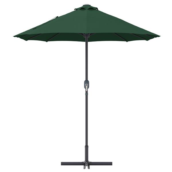 Grote foto vidaxl tuinparasol groen 370 x 197 x 239 cm poedergecoat staal tuin en terras overige tuin en terras