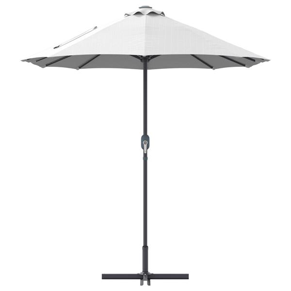 Grote foto vidaxl tuinparasol zand 370 x 197 x 239 cm poedergecoat staal tuin en terras overige tuin en terras