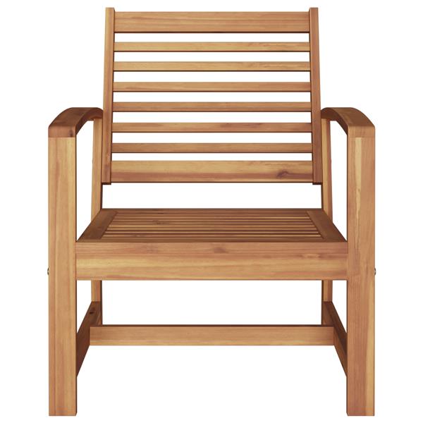 Grote foto vidaxl tuinstoelen 2 pcs naturel 60 x 65 x 76.5 cm massief teakhout tuin en terras tuinmeubelen