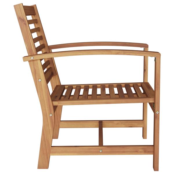Grote foto vidaxl tuinstoelen 2 pcs naturel 60 x 65 x 76.5 cm massief teakhout tuin en terras tuinmeubelen