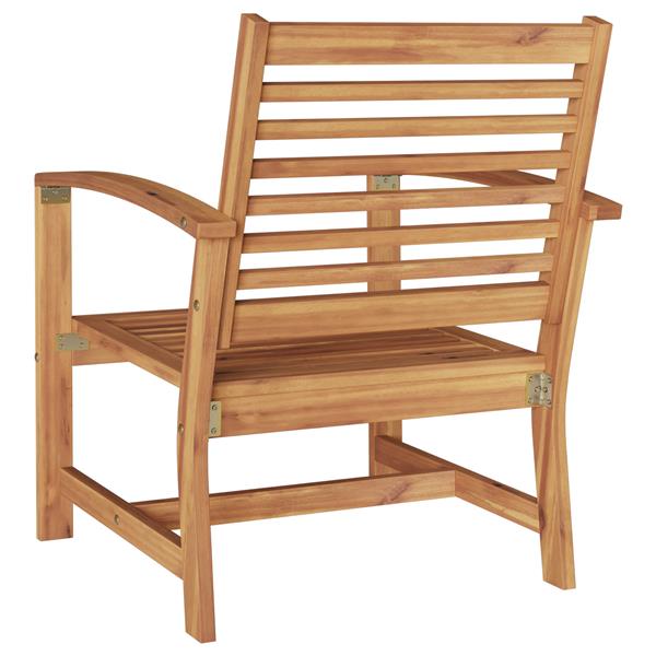 Grote foto vidaxl tuinstoelen 2 pcs naturel 60 x 65 x 76.5 cm massief teakhout tuin en terras tuinmeubelen