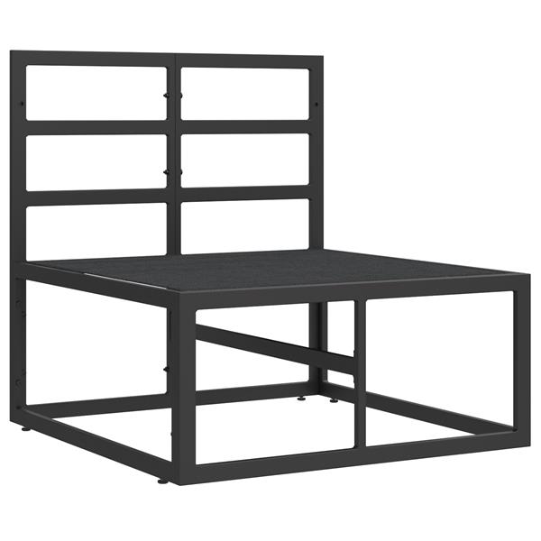 Grote foto vidaxl buitenmeubilair zwart en anthraciet 70 x 71 5 x 71 cm metaal tuin en terras tuinmeubelen