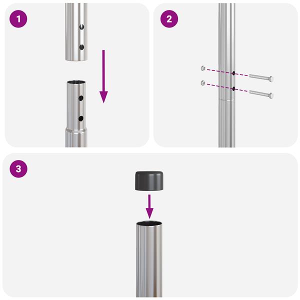 Grote foto vidaxl hekpalen 12 pcs zilver poedergecoat staal tuin en terras overige tuin en terras