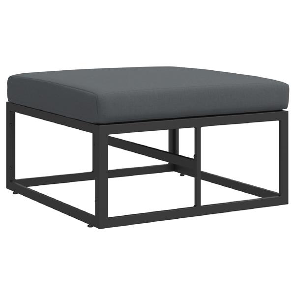 Grote foto vidaxl buitenmeubilair met kussen zwart aluminium tuin en terras tuinmeubelen