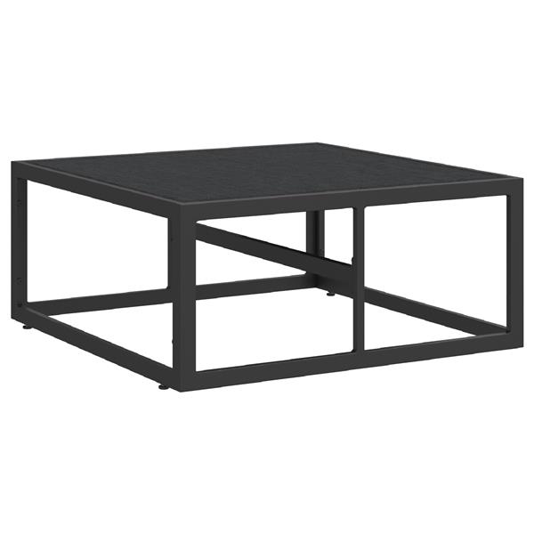 Grote foto vidaxl buitenmeubilair met kussen zwart aluminium tuin en terras tuinmeubelen
