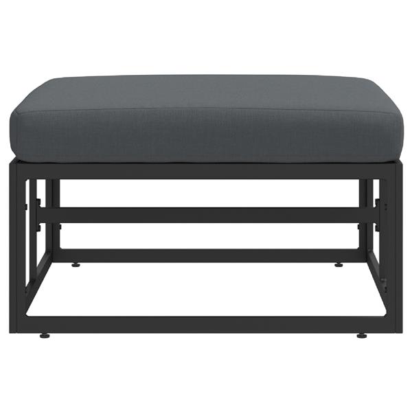 Grote foto vidaxl buitenmeubilair met kussen zwart aluminium tuin en terras tuinmeubelen