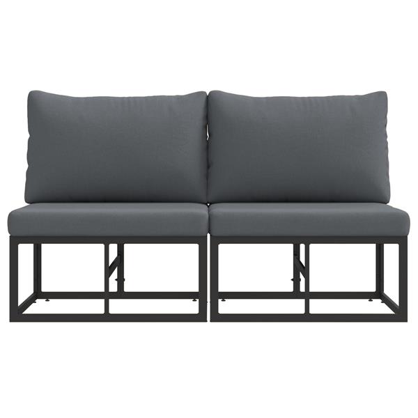 Grote foto vidaxl buitenmeubilair 2 stuk zwart en anthraciet 70 x 71 5 x 71 cm tuin en terras tuinmeubelen