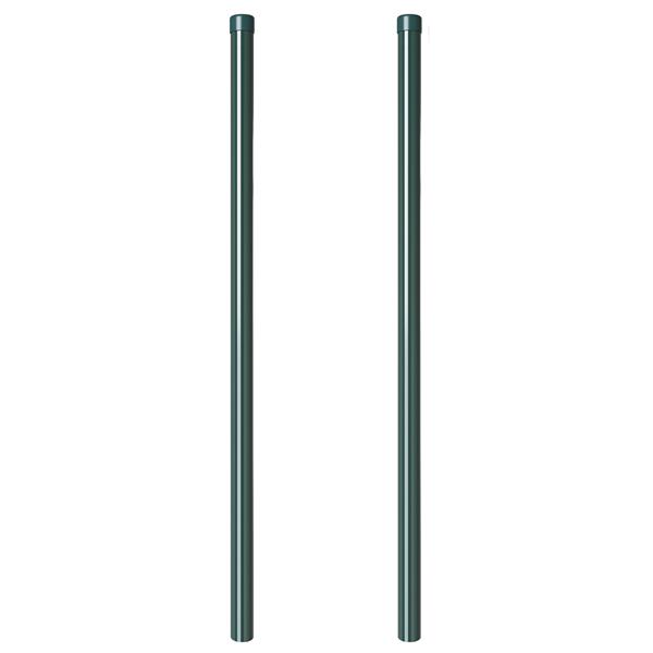 Grote foto vidaxl afrasteringspaal 2 pcs groen 120 cm poedergecoat staal tuin en terras overige tuin en terras