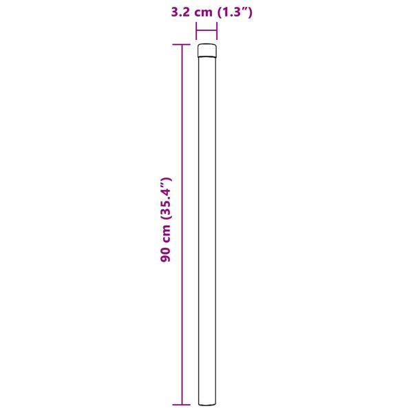 Grote foto vidaxl afrasteringspaal 12 pcs groen 90 cm poedergecoat staal tuin en terras overige tuin en terras