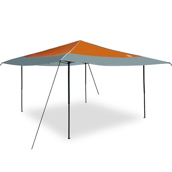 Grote foto vidaxl pop up luifel tent oranje 400 x 400 cm stof tuin en terras overige tuin en terras