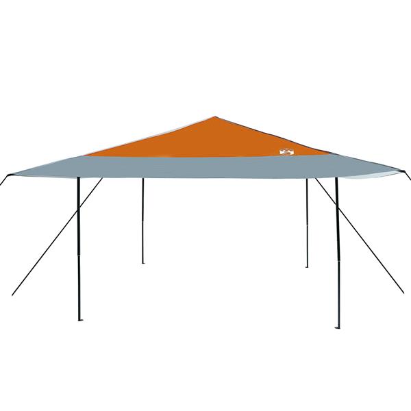 Grote foto vidaxl pop up luifel tent oranje 400 x 400 cm stof tuin en terras overige tuin en terras