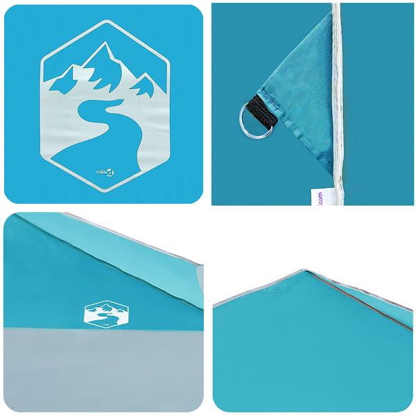 Grote foto vidaxl pop up luifel tent blauw 400 x 400 cm stof tuin en terras overige tuin en terras