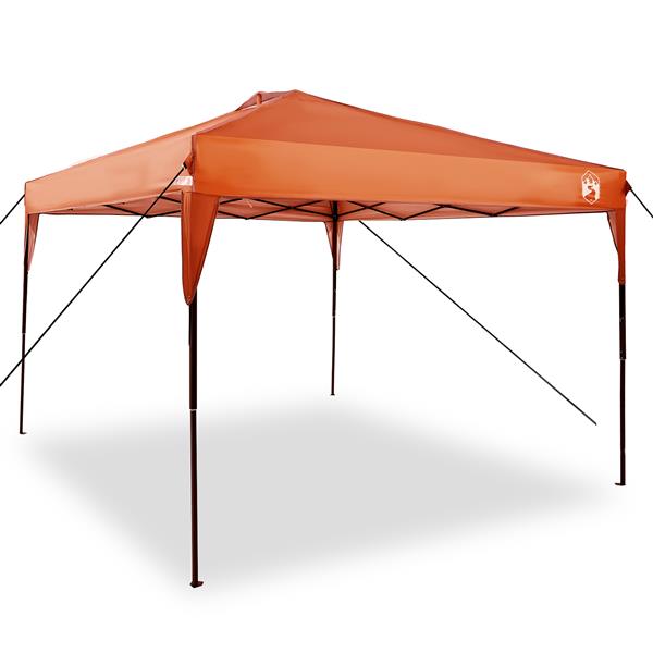 Grote foto vidaxl pop up luifel tent oranje 300 x 300 cm stof tuin en terras overige tuin en terras