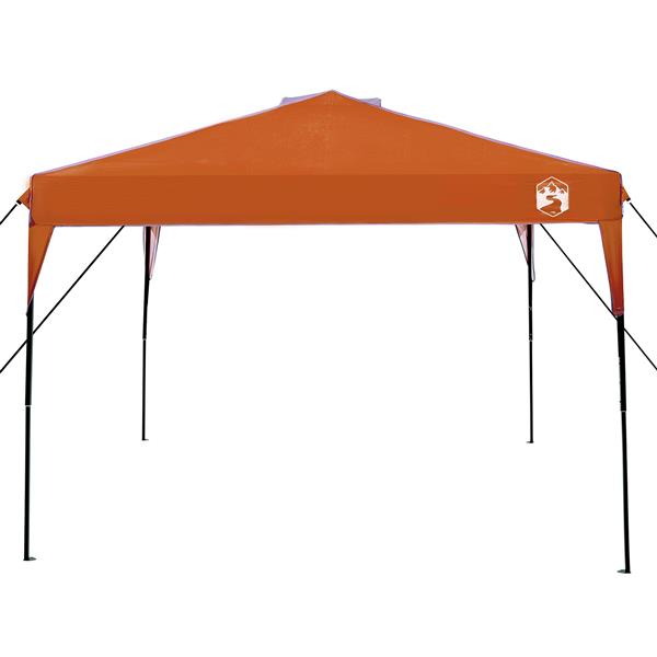 Grote foto vidaxl pop up luifel tent oranje 300 x 300 cm stof tuin en terras overige tuin en terras