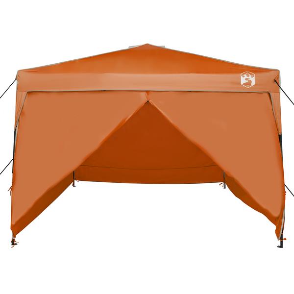 Grote foto vidaxl pop up luifel tent oranje 300 x 300 cm stof tuin en terras overige tuin en terras
