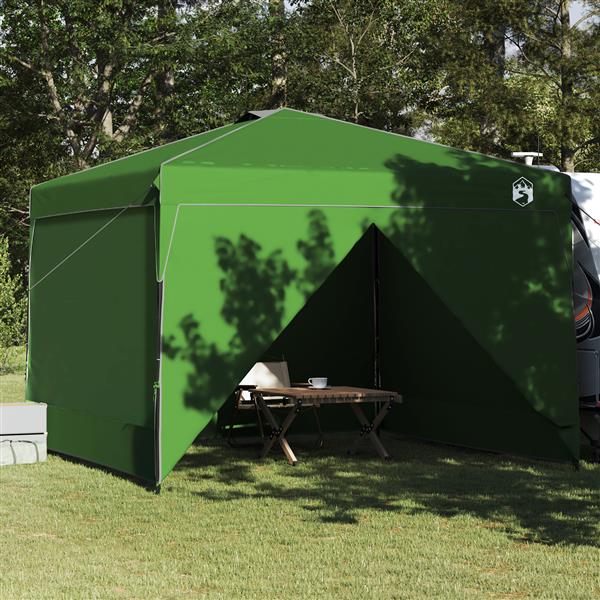 Grote foto vidaxl pop up luifel tent groen 300 x 300 cm stof tuin en terras overige tuin en terras