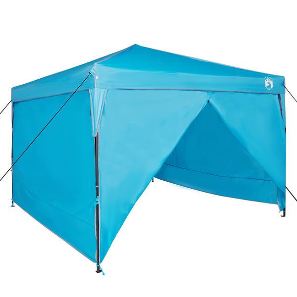 Grote foto vidaxl pop up luifel tent blauw 300 x 300 cm stof tuin en terras overige tuin en terras