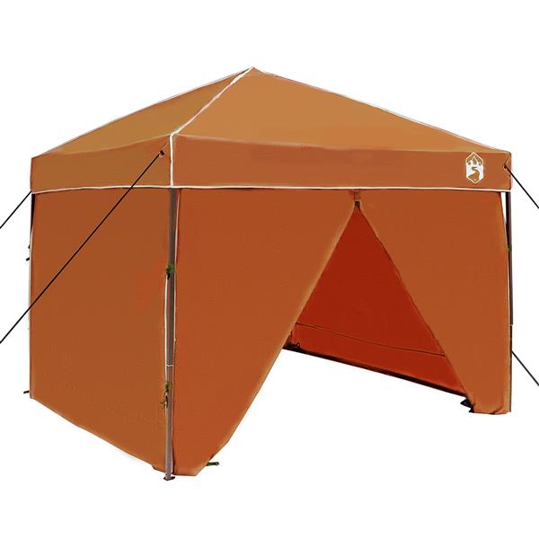 Grote foto vidaxl pop up luifel tent oranje 250 x 250 cm stof tuin en terras overige tuin en terras