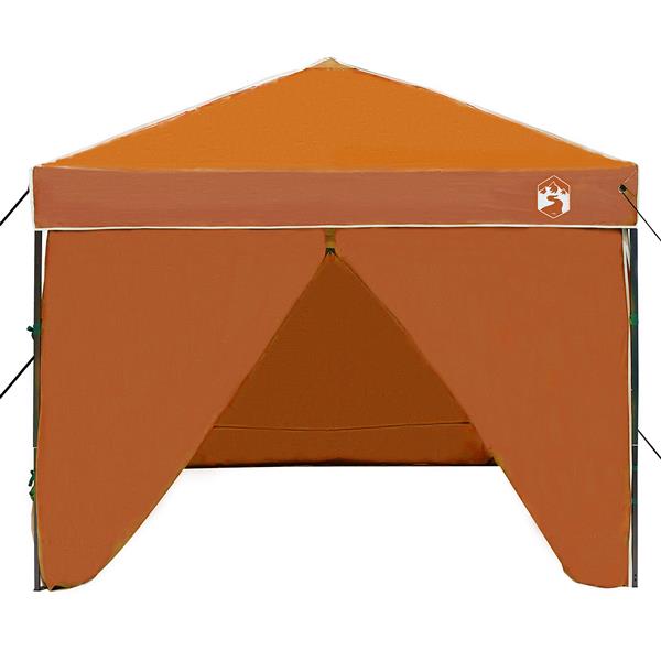 Grote foto vidaxl pop up luifel tent oranje 250 x 250 cm stof tuin en terras overige tuin en terras