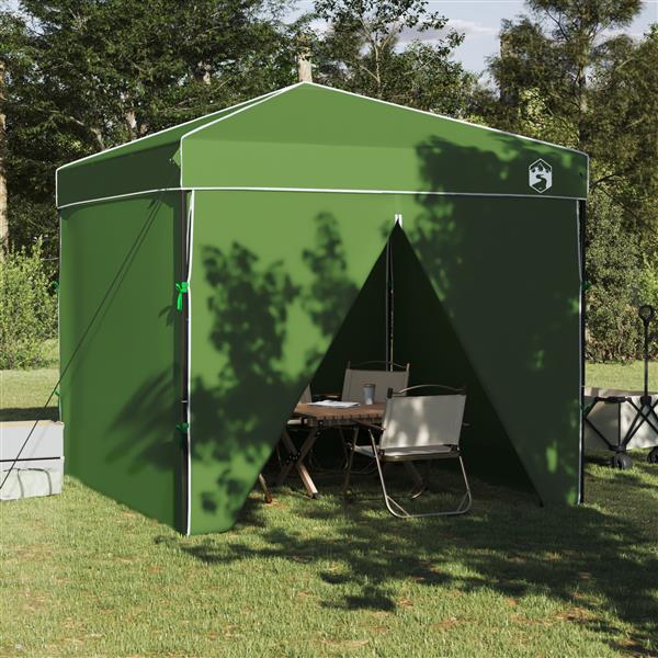 Grote foto vidaxl pop up luifel tent groen 250 x 250 cm stof tuin en terras overige tuin en terras