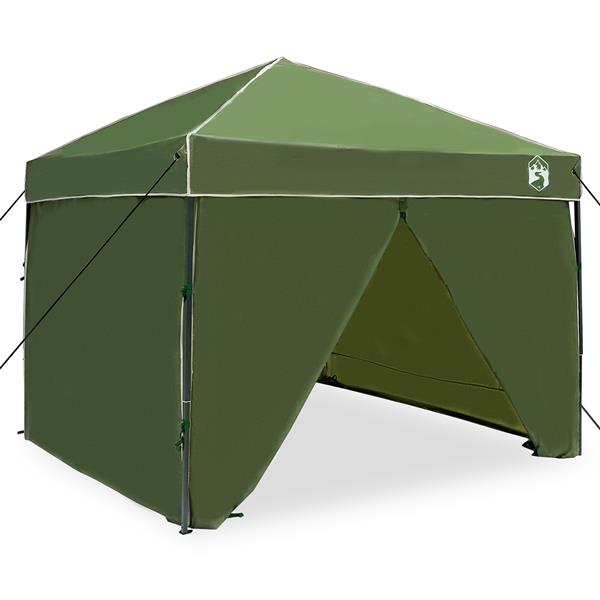 Grote foto vidaxl pop up luifel tent groen 250 x 250 cm stof tuin en terras overige tuin en terras