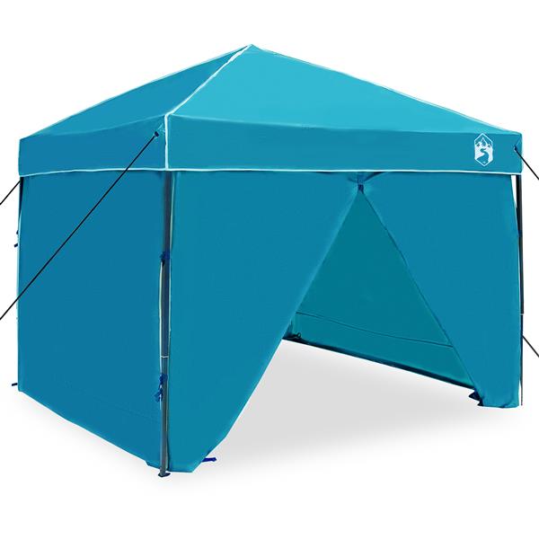 Grote foto vidaxl pop up luifel tent blauw 250 x 250 cm stof tuin en terras overige tuin en terras