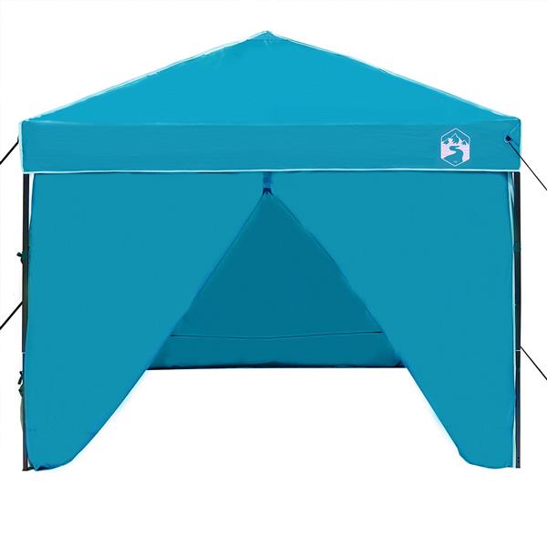 Grote foto vidaxl pop up luifel tent blauw 250 x 250 cm stof tuin en terras overige tuin en terras