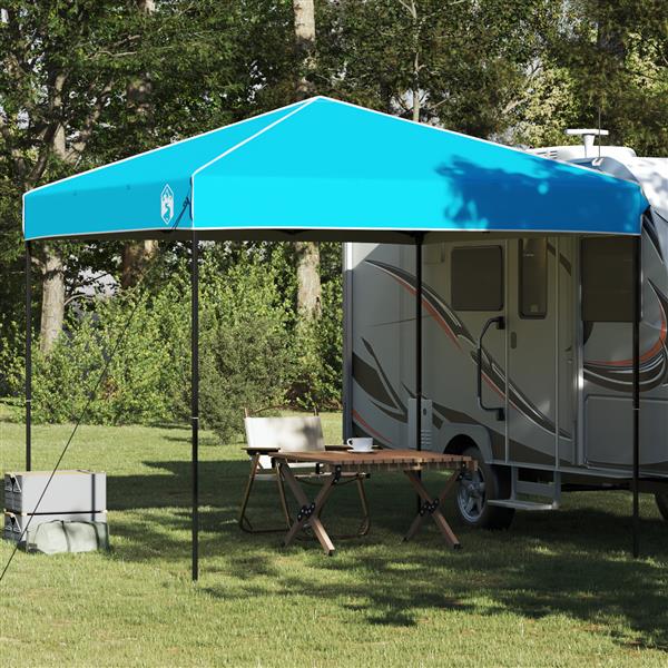 Grote foto vidaxl pop up luifel tent blauw 250 x 250 cm stof tuin en terras overige tuin en terras