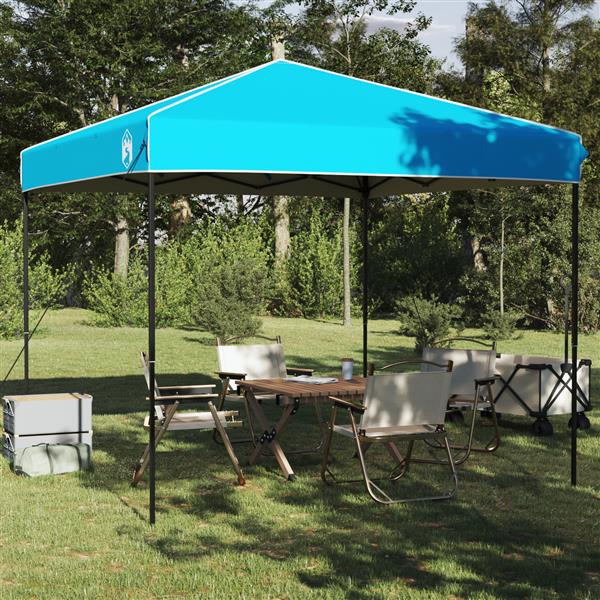 Grote foto vidaxl pop up luifel tent blauw 250 x 250 cm stof tuin en terras overige tuin en terras