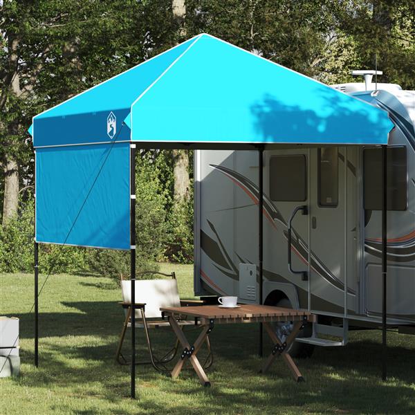Grote foto vidaxl pop up luifel tent blauw 200 x 200 cm stof tuin en terras overige tuin en terras